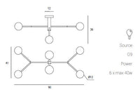 Thumbnail for Cosmo soffitto 6 luci