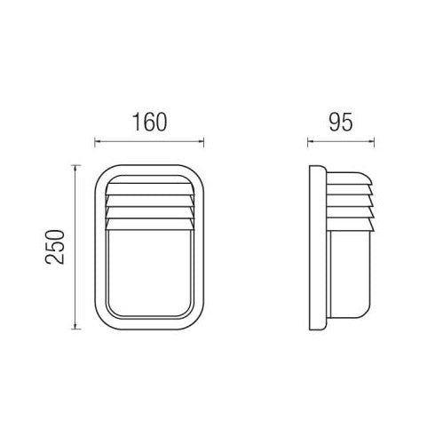 K9 16X25Cm Con Griglia 60W E27