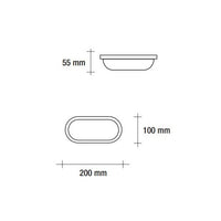 Thumbnail for Vivida plafoniera ovale bianca esterno Vivida luce Lampade da esterno