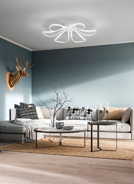 Plafoniera in metallo e alluminio verniciato bianco Perenz Lampade da soffitto