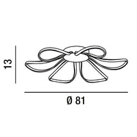 Thumbnail for Plafoniera in metallo e alluminio verniciato bianco