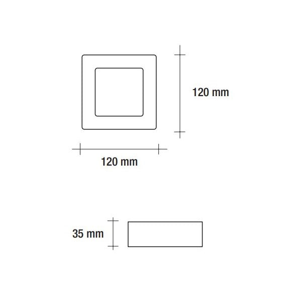 Vivida plafoniera led quadra bianca  6w  321lm