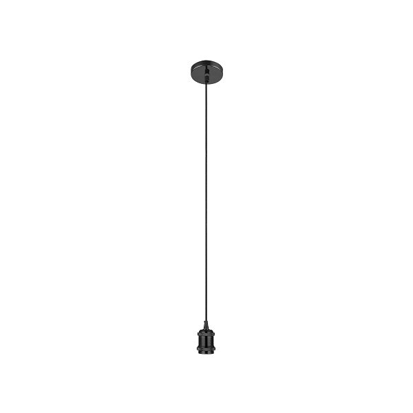Lampholder E27 Ø100x1 6mm 1.5m black wire