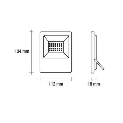 Vivida led floodlight 20w 4000k ip65  grey