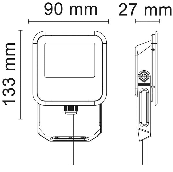Proiettore LED 10W -  3000K - Bianco