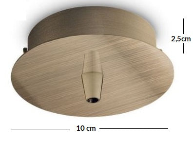 Ideallux rosone standard 1 luce ottone