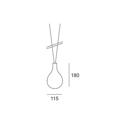 Sospensione goccia BLACK CHROME - 1xcm,600