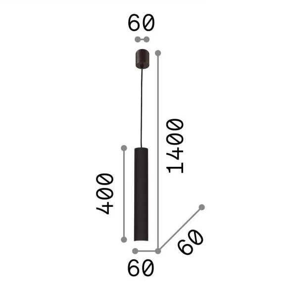 Ideallux look sp1 d06 brunito Ideallux Lampade a sospensione