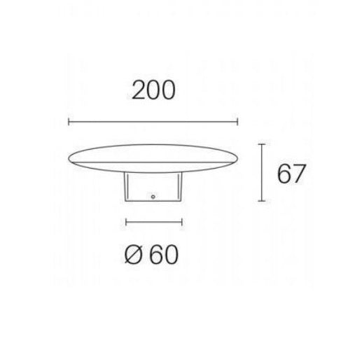 Head testa-palo d.60 18w led 3000k grafite