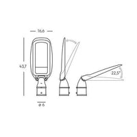 Thumbnail for Tennis testa-palo d.60 50w led 4000k grafite