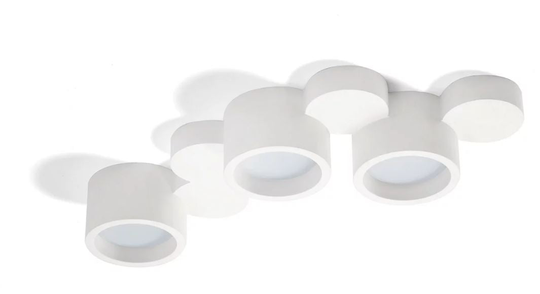 CHIO Soffitto 3 Luci In Linea Sforzin Lampade in gesso