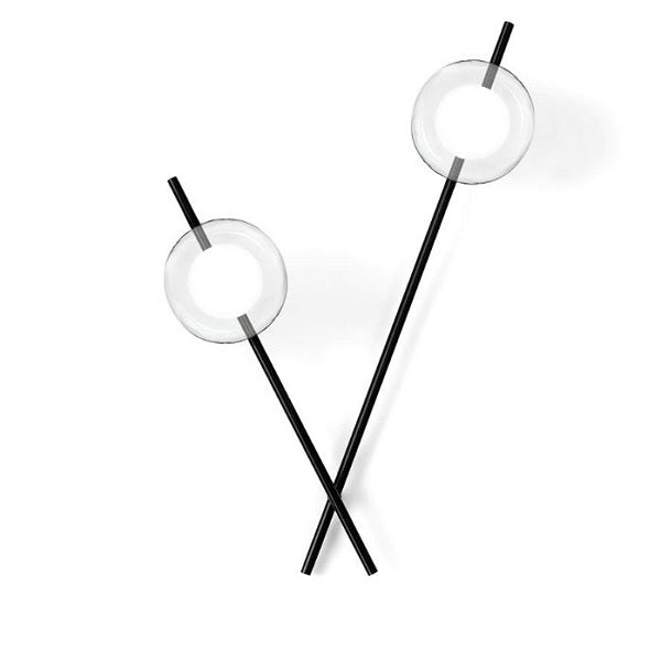 Mikado parete/soffitto 2 luci vetro cosmo