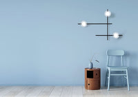 Mikado parete/soffitto 3 luci vetro cosmo Miloox Lampade da parete interno