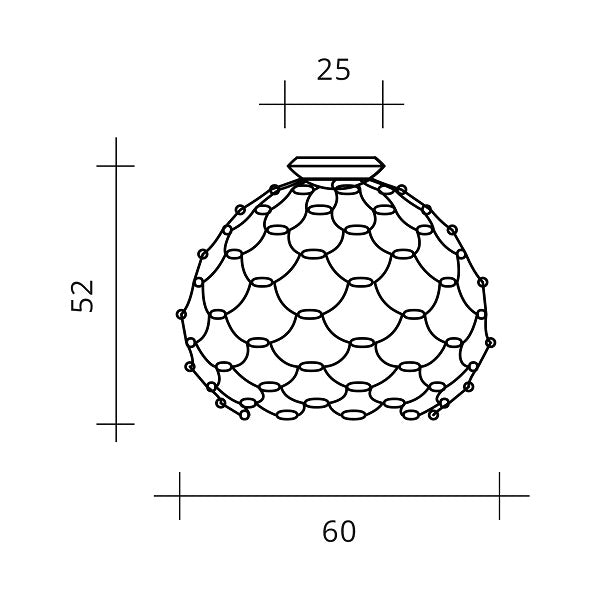 LAMOI Soffitto Media Rame Opaco 2700K Dimmer Sforzin
