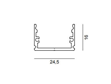 Profilo CESTAL00046 | alluminio anodizzato | Stealth light Profili Driver Strip Led