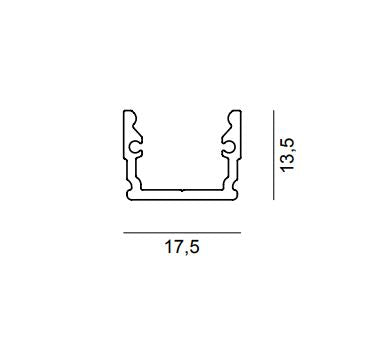 Profilo | CESTAL00089 | alluminio anodizzato | Stealth light Profili Driver Strip Led