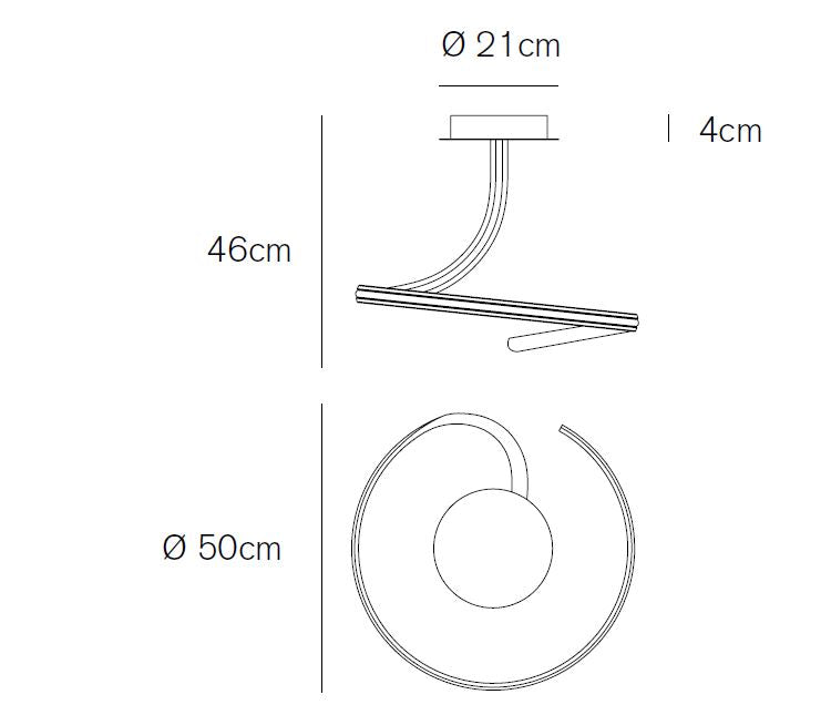 Ribbon sospensione 20w 1200lm 3000k ip20