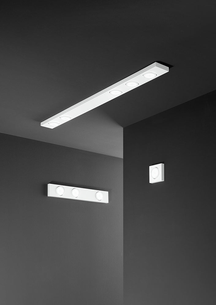 Perenz Bottone – plafoniera in metallo bianco, nero o alluminio (3 misure) Perenz Lampade da soffitto