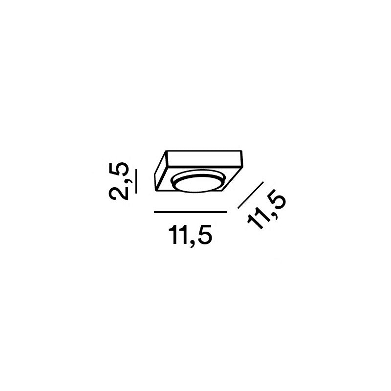 Perenz Bottone – plafoniera in metallo bianco, nero o alluminio (3 misure) Perenz Lampade da soffitto