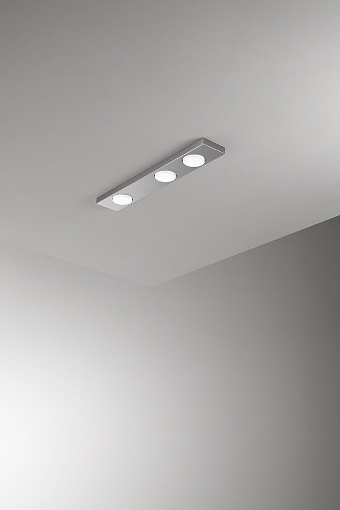 Perenz Bottone – plafoniera in metallo bianco, nero o alluminio (3 misure) Perenz Lampade da soffitto
