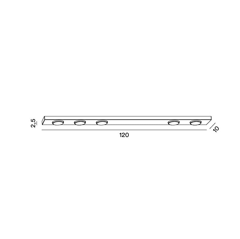 Perenz Bottone – plafoniera in metallo bianco, nero o alluminio (3 misure) Perenz Lampade da soffitto