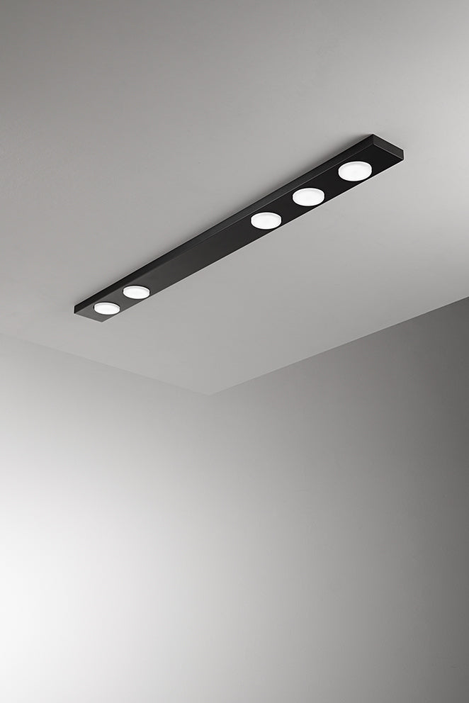 Perenz Bottone – plafoniera in metallo bianco, nero o alluminio (3 misure) Perenz Lampade da soffitto