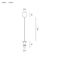 Vivida International Bubbles - montatura sospensione con cavo 1,5 m e attacco E27 Vivida plus Lampade a sospensione