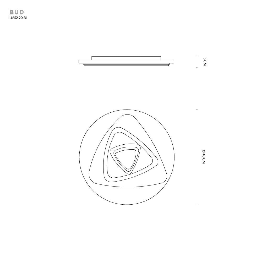 Luminascente Bud - plafoniera LED rotonda in 2 misure Luminascente Lampade da soffitto