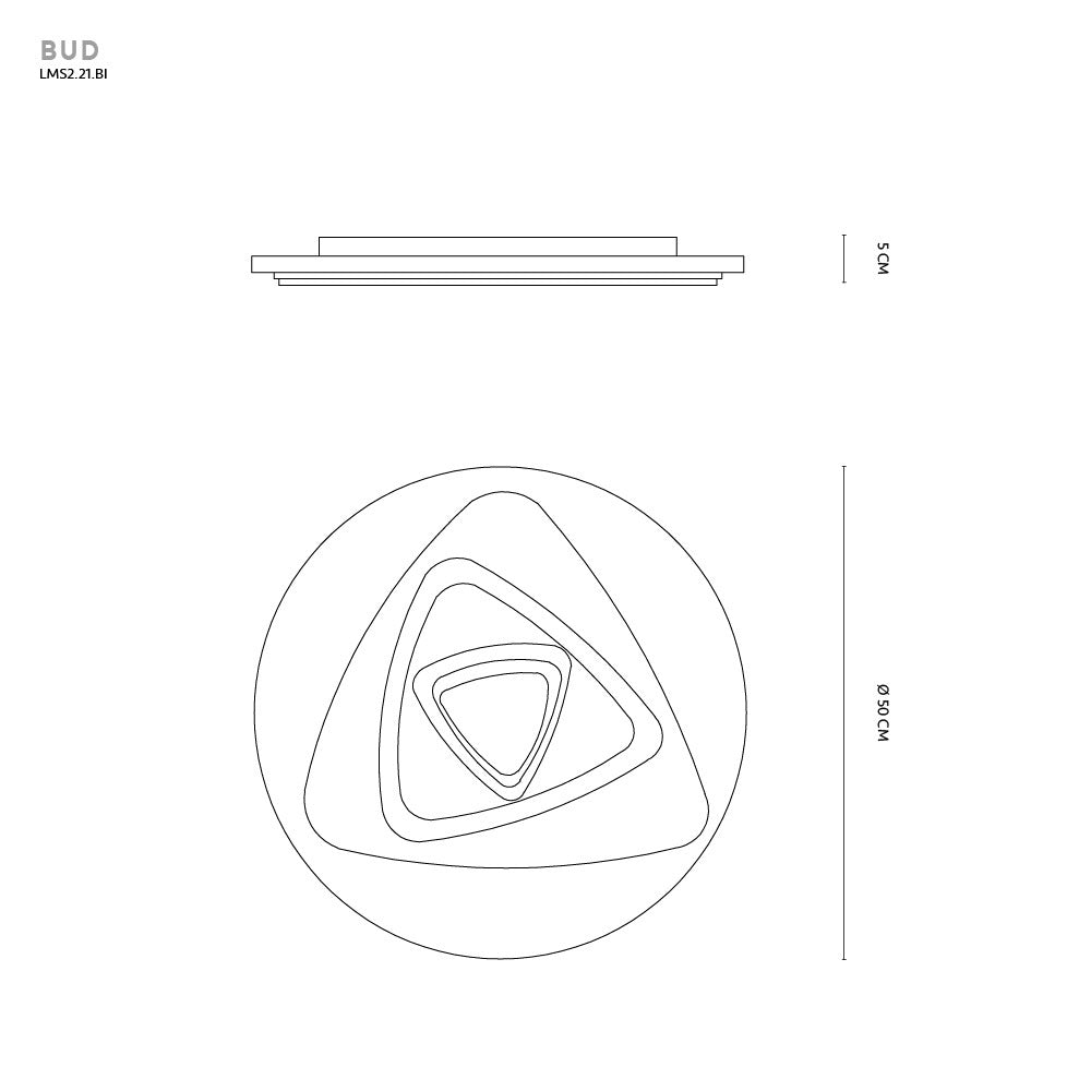 Luminascente Bud - plafoniera LED rotonda in 2 misure Luminascente Lampade da soffitto