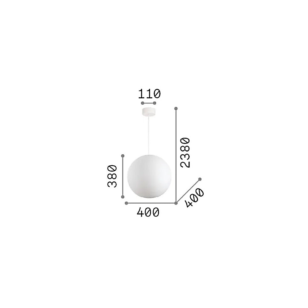 Ideal Lux Carta SP1 - Sospensione sfera effetto carta D30 D40 D50 D60 Ideallux Lampade a sospensione