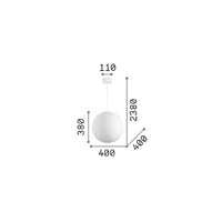 Ideal Lux Carta SP1 - Sospensione sfera effetto carta D30 D40 D50 D60 Ideallux Lampade a sospensione