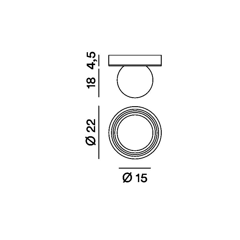 Perenz Ceramic - applique in ceramica colorata con vetro diffusore 1 x G9 MAX 28W Perenz Lampade da parete