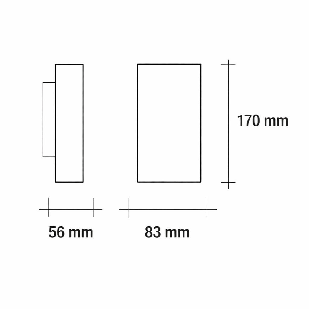 Vivida Clizia applique LED 2x5W IP54 BI DG Vivida luce Lampade da parete esterno