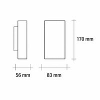 Vivida Clizia applique LED 2x5W IP54 BI DG Vivida luce Lampade da parete esterno
