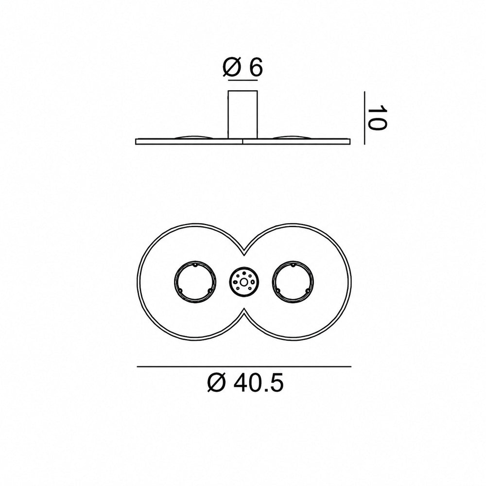 Rotaliana Collide H1 - plafoniera LED design decorativo dimmerabile
