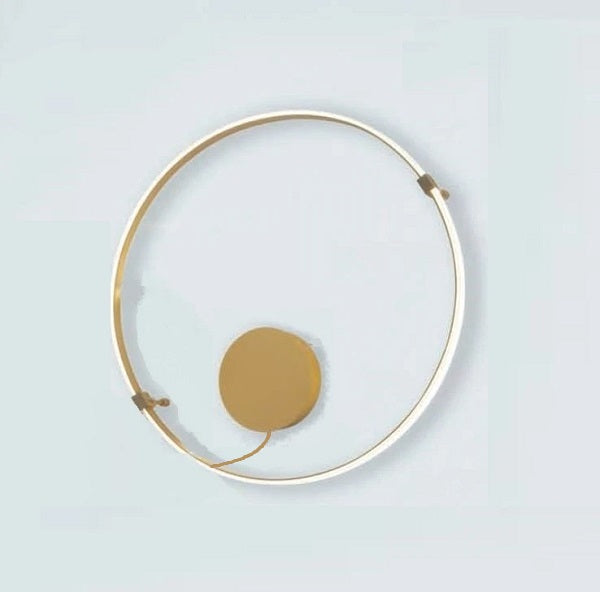 Composizione giotto composta da un cerchio di diametro 39 cm colore gold luce calda 3000K completo di contenitore da 75w