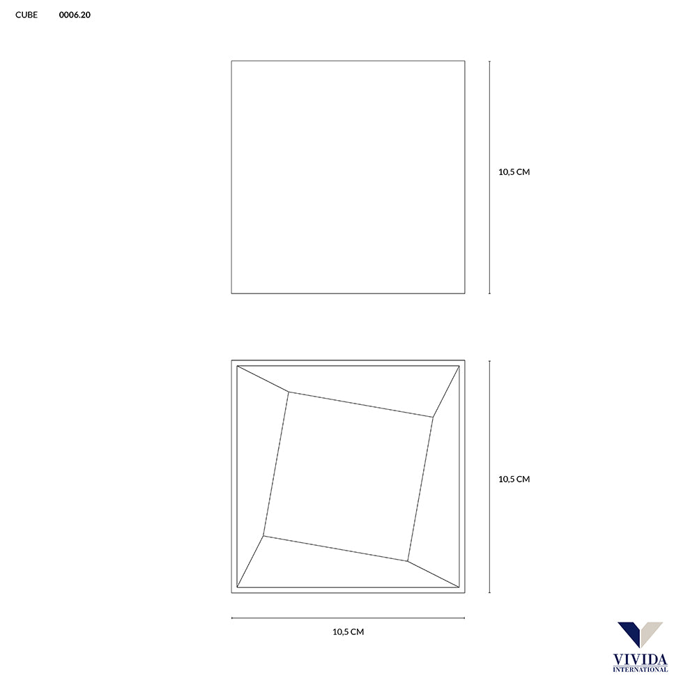 Vivida International Cube Plafoniera LED – cubo bianco e nero Vivida world Lampade da soffitto