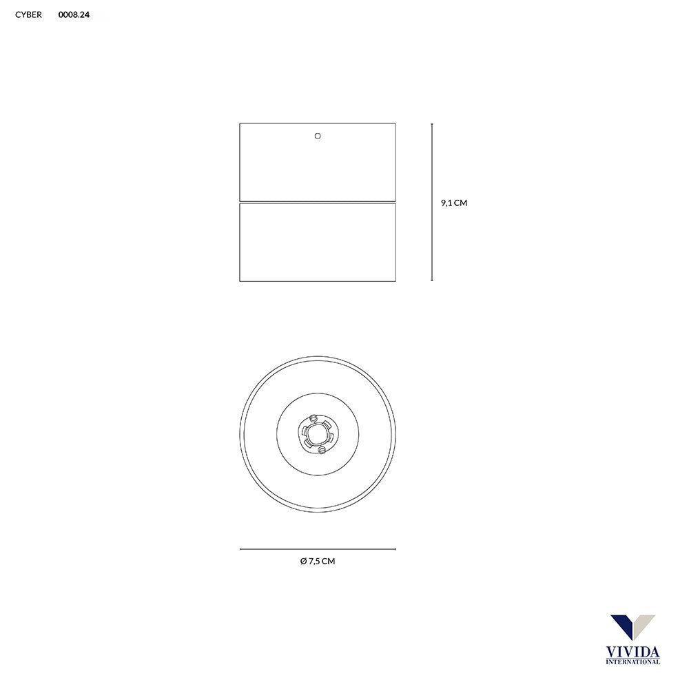 Vivida International Cyber - plafoniera LED orientabile in più misure Vivida world Faretti e lampade da incasso
