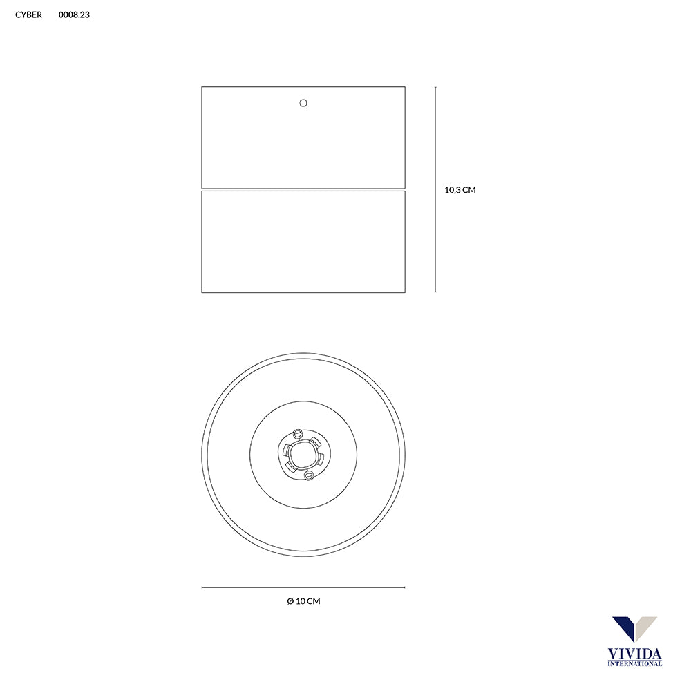 Vivida International Cyber - plafoniera LED orientabile in più misure Vivida world Faretti e lampade da incasso