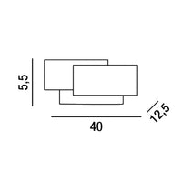 Thumbnail for Applique in alluminio verniciato bianco. Perenz Lampade da parete interno