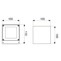 Dm3 5W Led 6W 425Lm 3000°K Boluce illuminazione Lampade da parete esterno