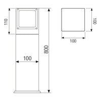 DM3  STELO Lampada LED 2x4W 4000K Boluce illuminazione Pali da giardino