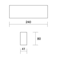 Applique e-sealed - isyluce mm 240x80x41 led 6w ip65 bianco / antracite Isyluce Lampade da parete esterno