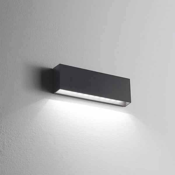 Applique e-sealed - isyluce mm 240x80x41 led 6w ip65 bianco / antracite Isyluce Lampade da esterno