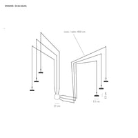 Vivida Enigma - sospensione 1, 3 e 6 luci GX53 antracite