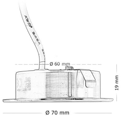 Faretto a led incasso slim 3 watt, per mobili mensole e sotto cappa cucina. Altre Faretti e lampade da incasso