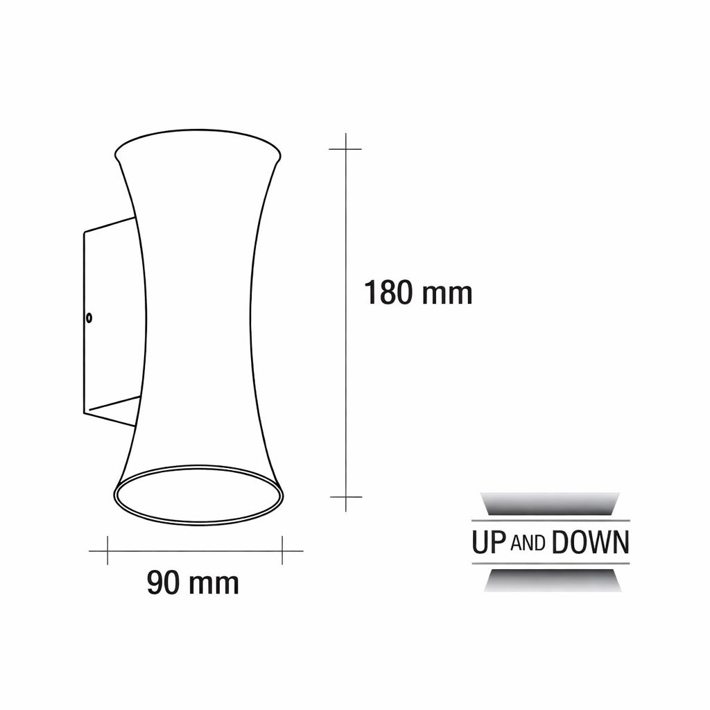 Vivida Flute VOD 67_14 - applique LED 2x7W IP54 BI DG Vivida luce Lampade da parete esterno