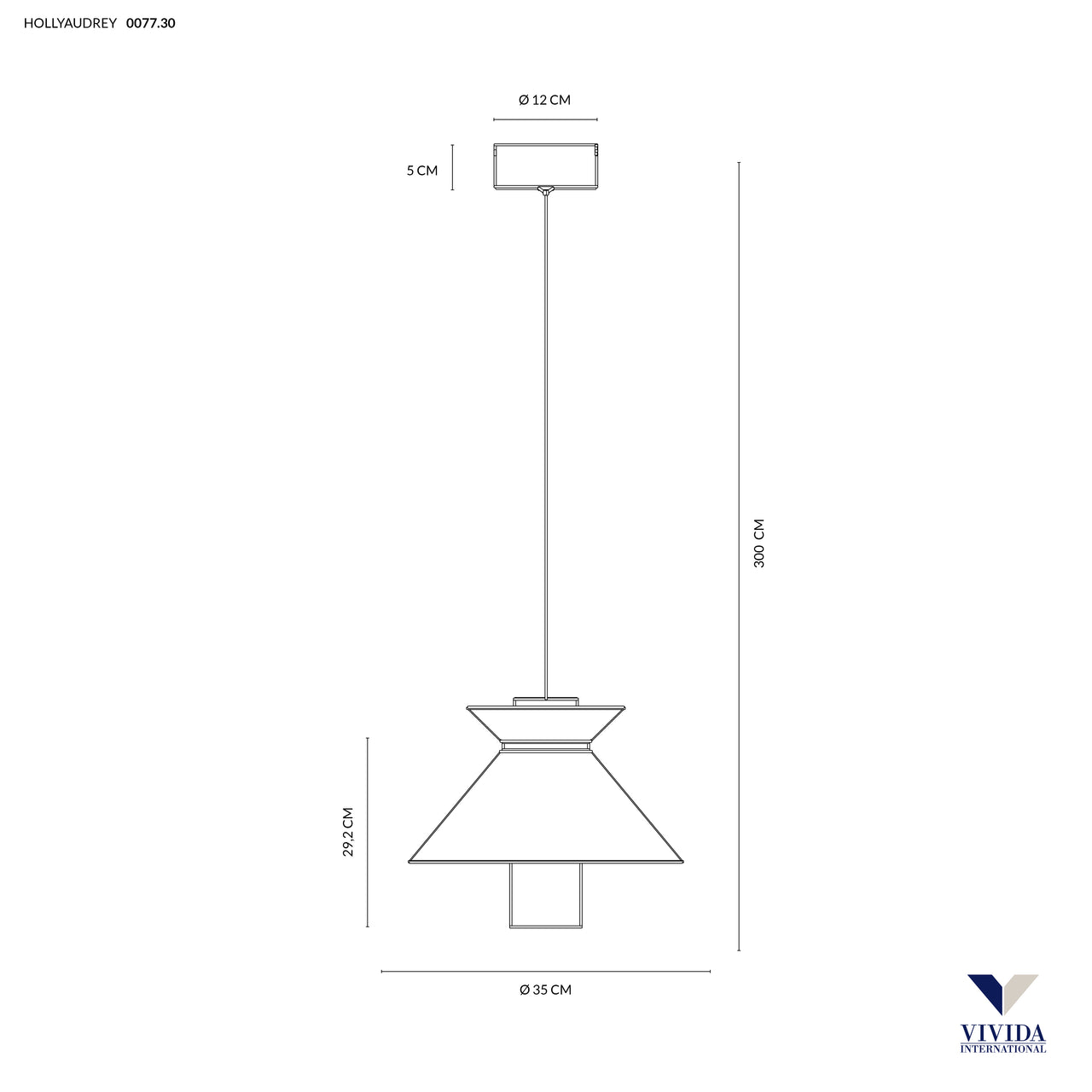 Hollyaudrey sospensione 30w 3000k Vivida world Lampade a sospensione