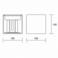 Isyluce Hotshot Applique LED cubo IP54 fasci regolabili