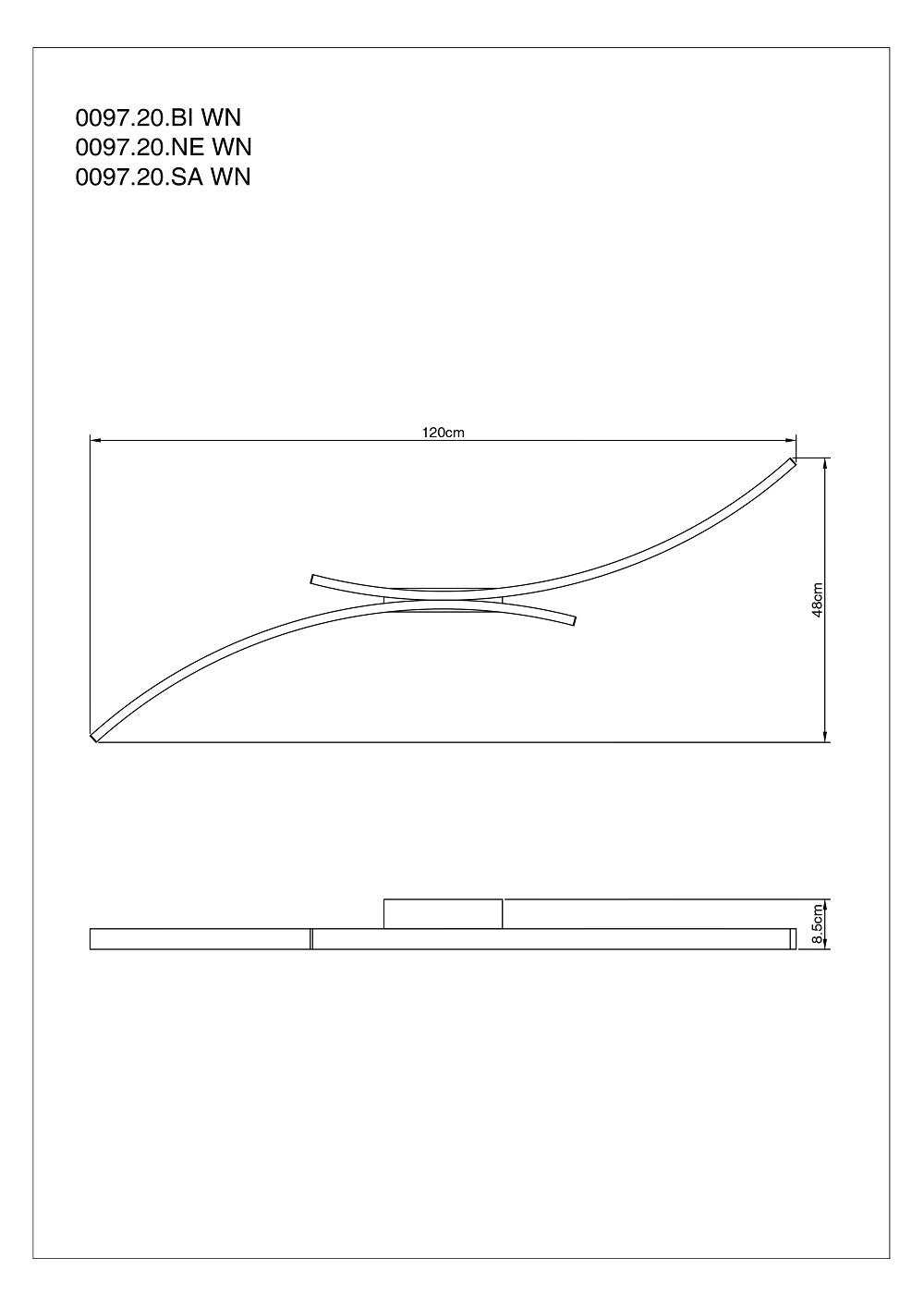 Vivida International Hyperbola - plafoniera LED design geometrico bianco nero sabbia